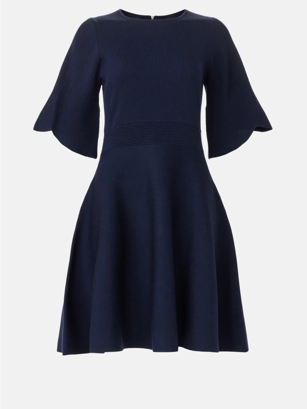 Nwt Ted Baker London Navy Rib Skater Dress (Size 1)